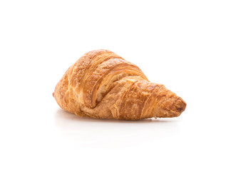 butter croissant on white