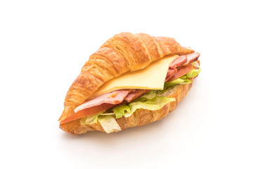 croissant sandwich ham
