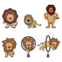 Tissu par mètre Singe lion illustration design collection