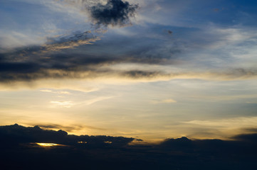 Obraz premium Evening View When Sunset As Vanilla Sky