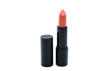 Fototapeta premium Matte brick orange lipstick isolated on white background
