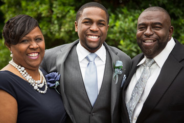 Groom with his parents.