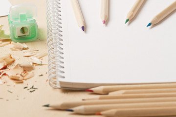 Obraz premium Pencils with color shaving