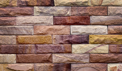 Colourful Brick Wall Background