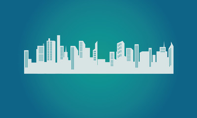 Fototapeta premium Silhouette of city design vector art