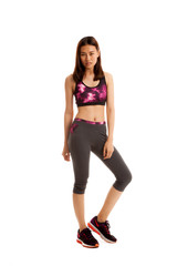 Fototapeta premium Beautiful Asian healthy girl in sport dress