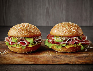two fresh sandwiches