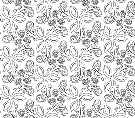 Fototapeta premium Floral Fine Seamless Vector Pattern
