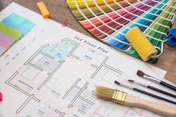 house project with color scheme
