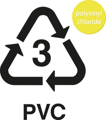 PVC polyvinyl chloride recycling code 