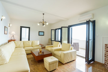 Interior of a living room in a villa