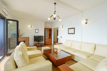 Interior of a living room in a villa