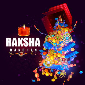 Raksha bandhan background for Indian festival celebration
