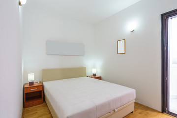 Interior of a bedroom in a guest house