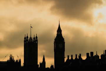 Naklejka premium Big Ben and Houses of Parliament in London