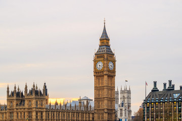 Fototapeta na wymiar Big Ben and Houses of Parliament in London