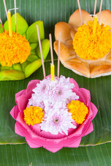 Krathong Made from natural materials.