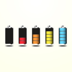 Fototapeta premium Smartphone display battery. Glossy battery pack.