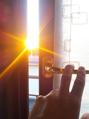 Sole del mattino - raggi dalla finestra