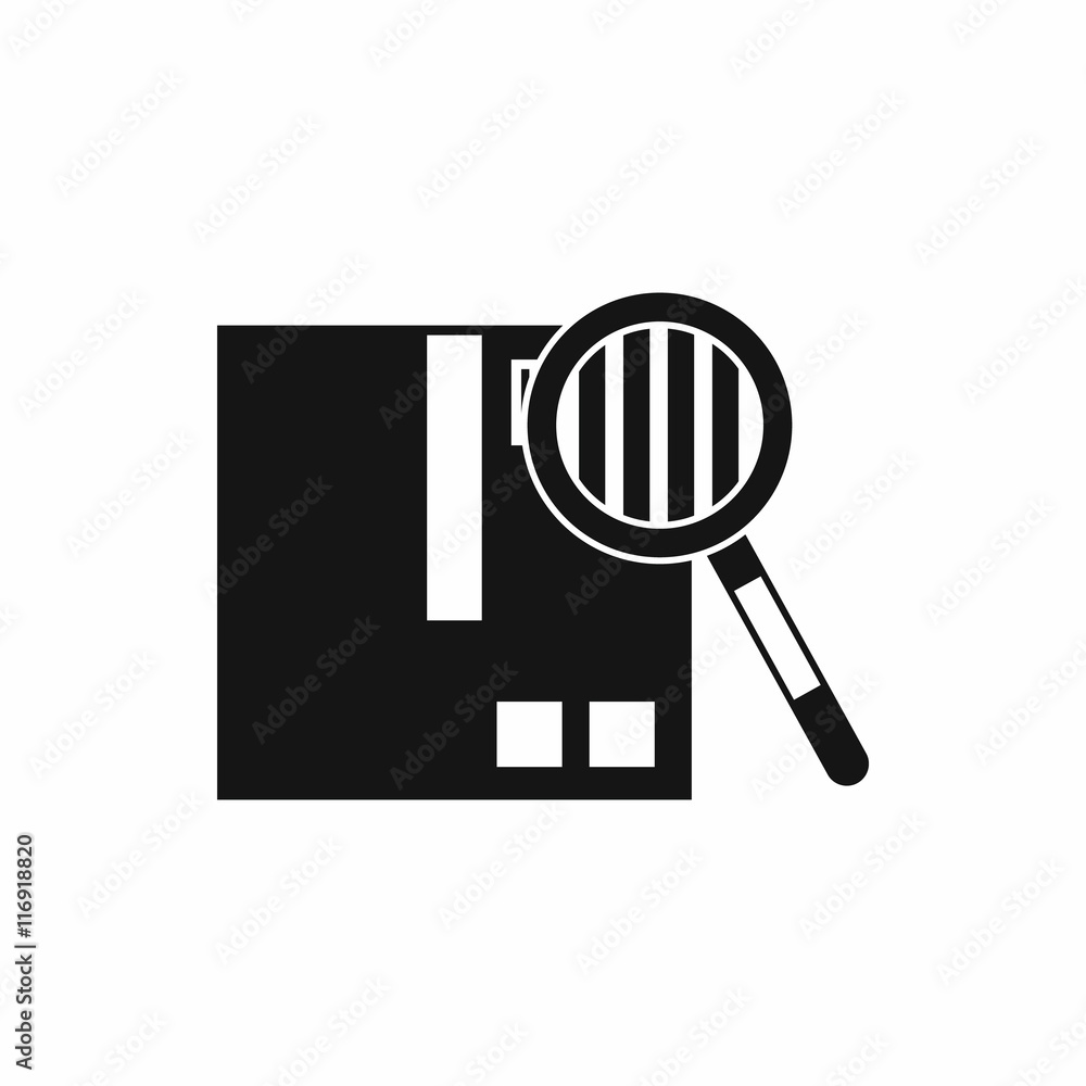 Poster quality control icon in simple style isolated on white background. checking symbol