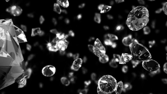 Seemlessly Looping Background of Diamonds.