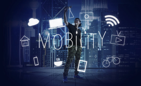 Digital Innovate Electronics Network Concept