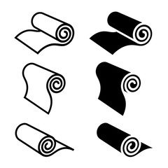 roll of anything black symbol vector