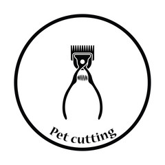 Pet cutting machine icon
