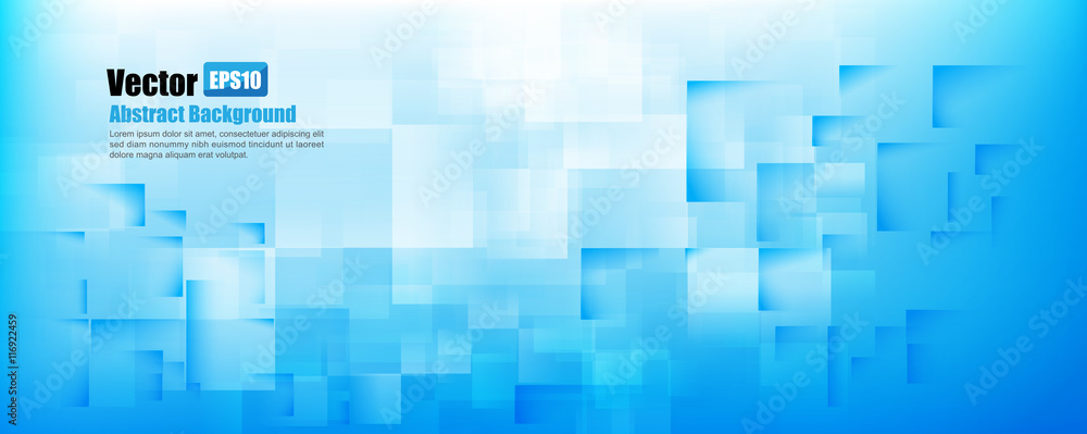 Poster abstract background light blue with basic geometry element vecto