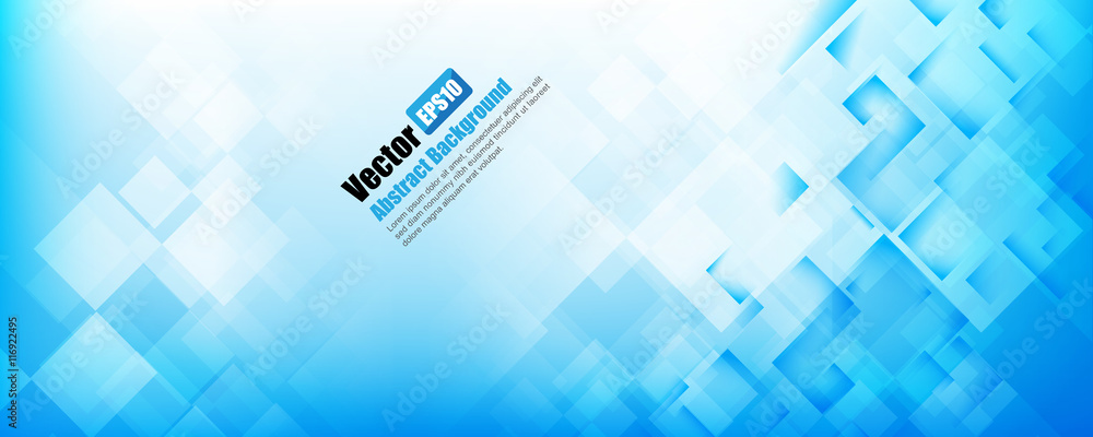 Poster abstract background light blue with basic geometry element vecto