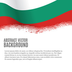 Vector background with flag of Bulgaria and copy space