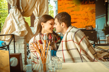 ouple in love having fun on a date