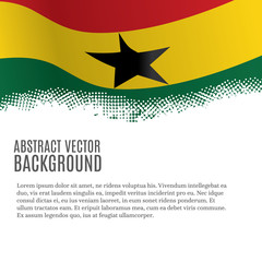 Obraz premium Vector background with flag of Ghana and copy space