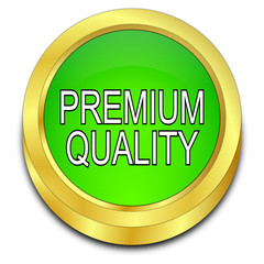 Premium Quality button - 3D illustration