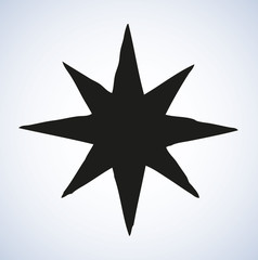 Obraz premium Compass Icon. Vector sketch