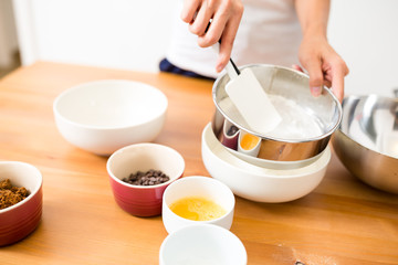 Baking cookies at home