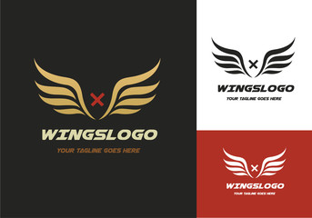 Fototapeta na wymiar wing logo template