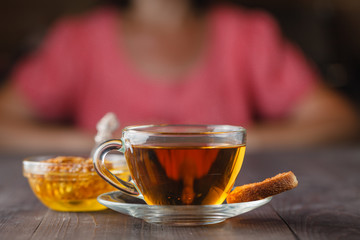 herbal tea with honey