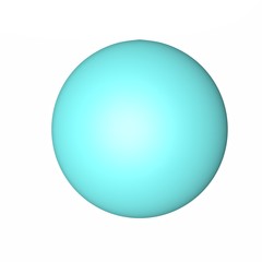 Blue sphere isolated over white