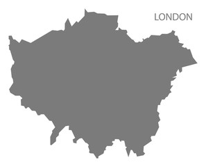Fototapeta na wymiar London England Map grey