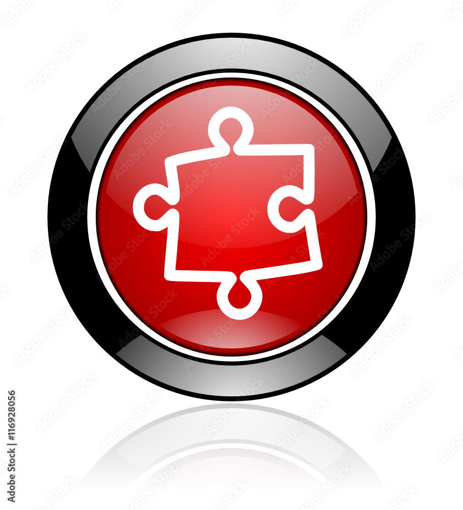 Poster glossy vector puzzle icon