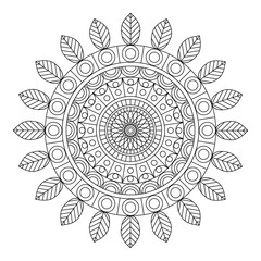 Floral mandala, vector illustration