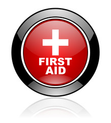 Glossy vector first aid icon