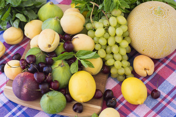 Naklejka na ściany i meble Fresh seasonal fruits