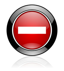 Glossy vector minus icon