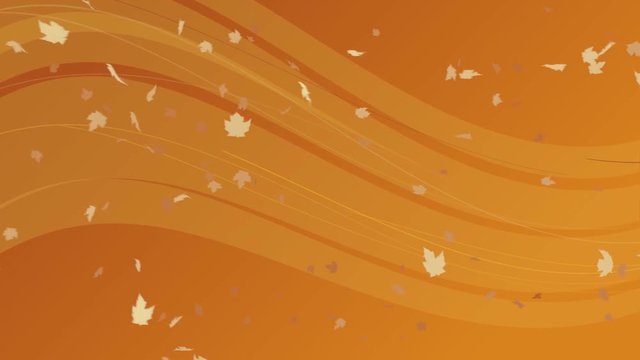 Animated background of blowing leaves.