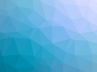 Fototapeta premium Abstract turquoise blue gradient low polygon shaped background