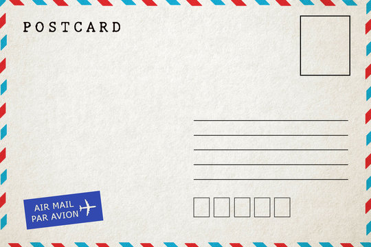 Airmail blank postcard