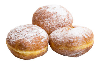 Doughnuts on a white background