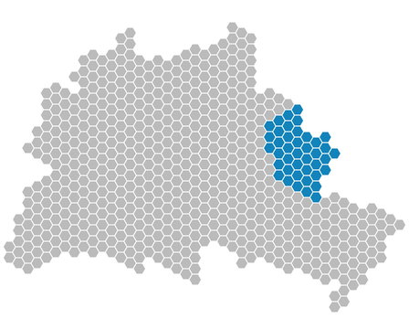 Karte Berlin - Bezirk Marzahn-Hellersdorf